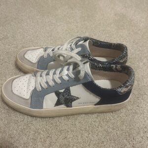 Vintage Havana White Blue Gray Star Sneakers